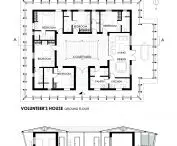 Floor plan and cross-section of first floor designated as 
