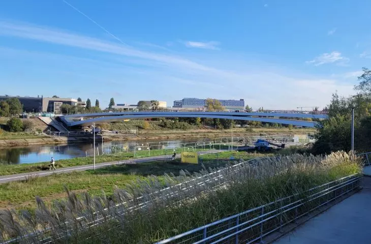 most Berdychowski w budowie, Poznań, 10.2024
