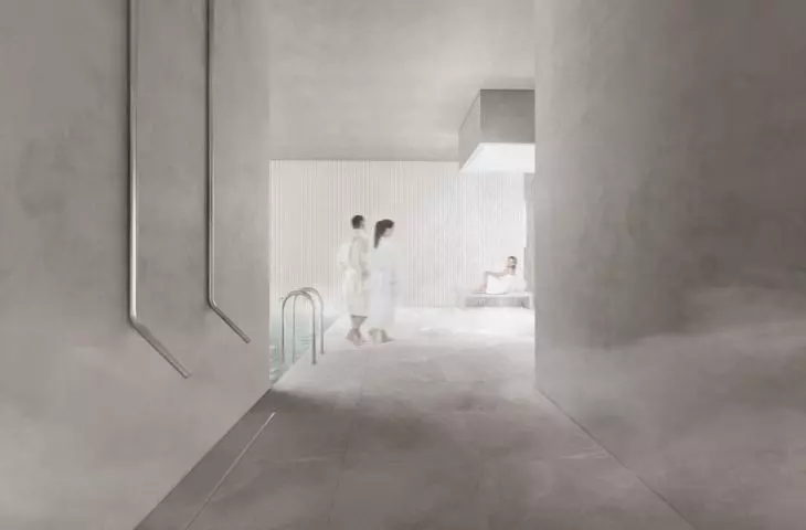 bathhouse corridor