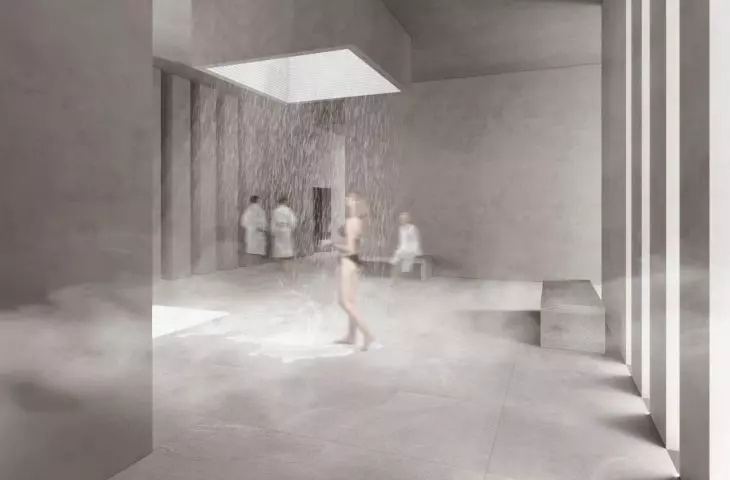 bathhouse corridor