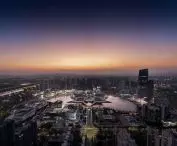 A bird's eye view of the Zhuhai Art Center