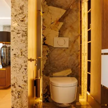 The project is distinguished by the use of noble materials