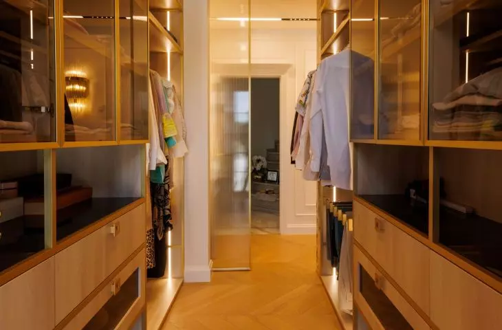 The master bedroom also includes a dressing room