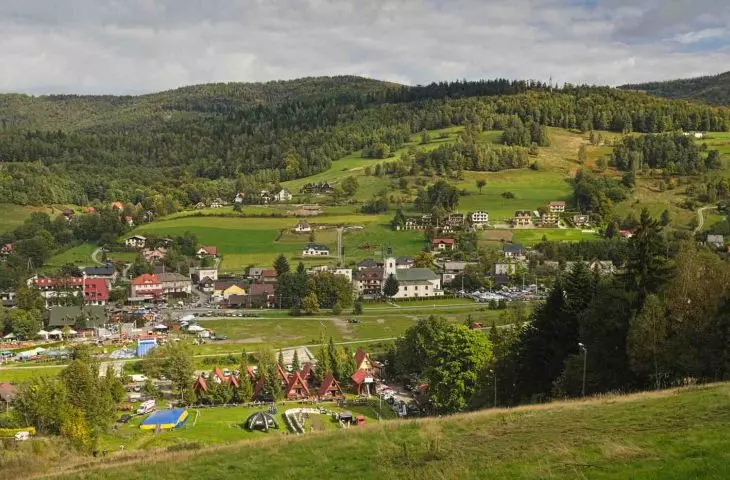 View of Brenna from Stary Groń