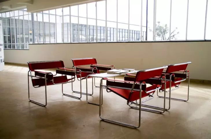 Wassily Chairs, also known as B3 chairs designed by Marcel Breuer (1925/26)