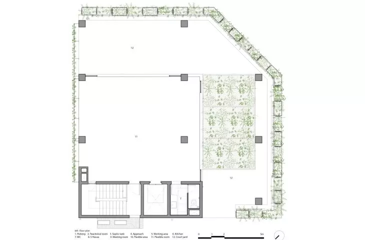 Vietnam Municipal Agriculture Office - sixth floor plan 