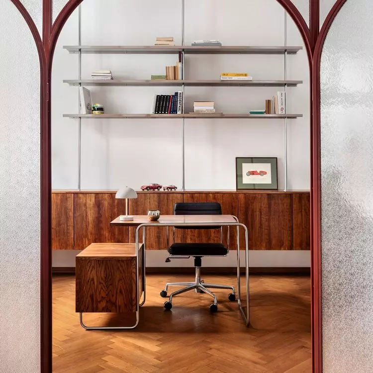Cabinet with desk B91 designed by Marcel Breuer