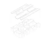 Ginkgo gallery - axonometry 