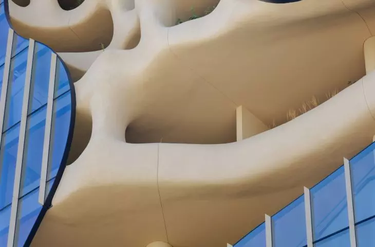 One River North skyscraper - close-up on the facade