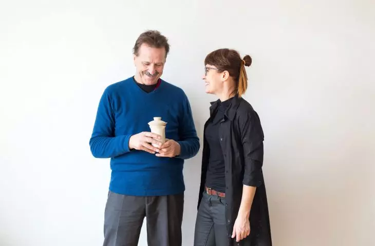 The creators of Slowpresso - Stefan Karamuz with his daughter Justyna