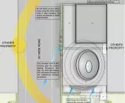 Site plan including streets adjacent to the building