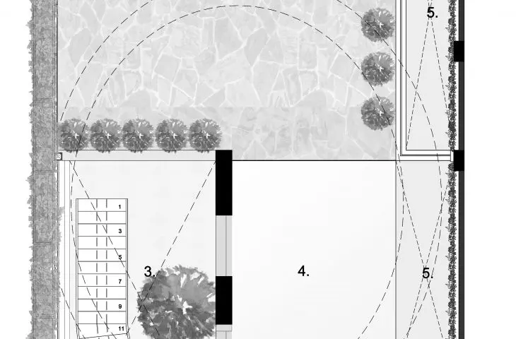 Floor plan on stilts