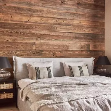Gabriel Helegda lined the wall with centuries-old wood