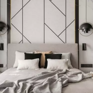 The bed was custom-made according to the architect's design