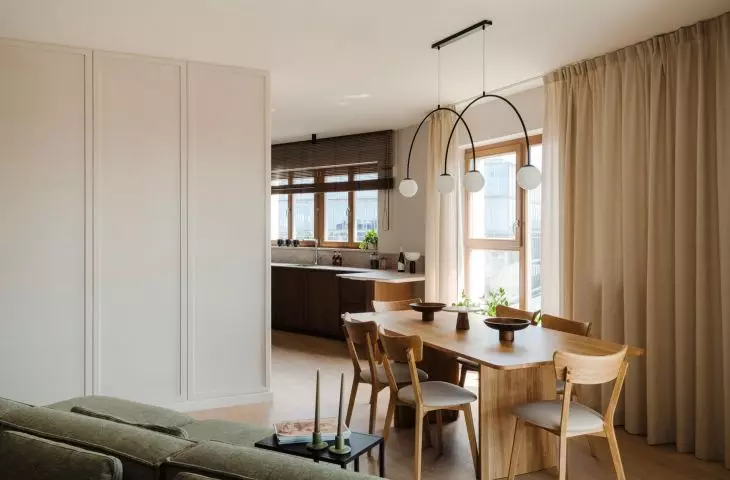 Living area of a Warsaw apartment
