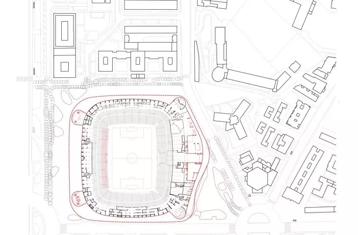 Stadion Santiago Bernabéu — rzut 