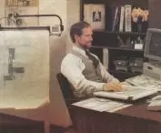 Mężczyzna używający AutoCad (1978)