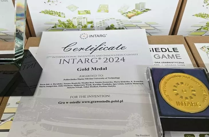 Złoty medal przyznany za  „Grę w Osiedle ” –  INTARG 2024