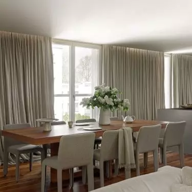 The apartment was created by combining four apartments
