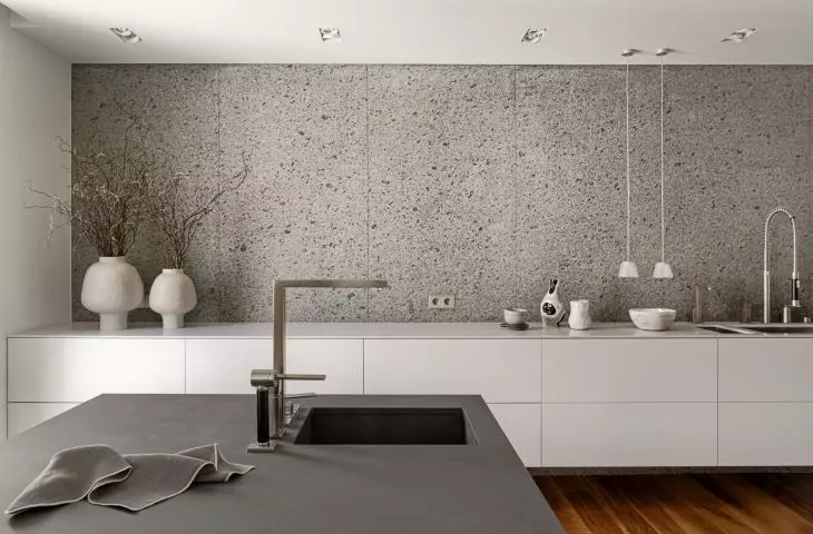 Kitchen cabinets don't resemble a typical built-in kitchen