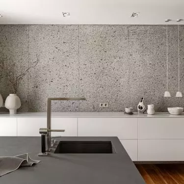 Kitchen cabinets don't resemble a typical built-in kitchen