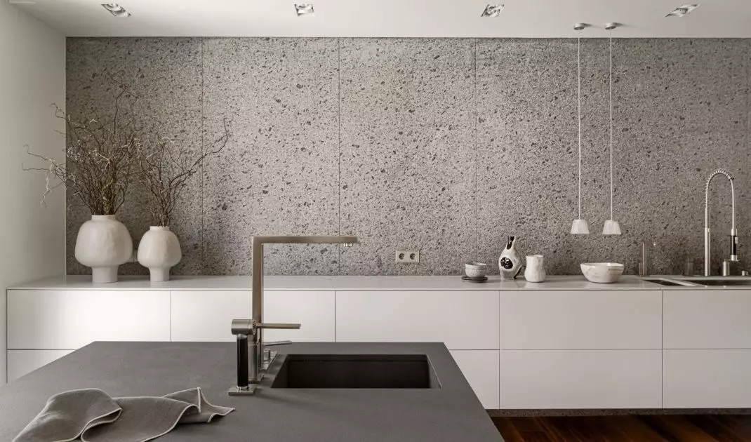 Kitchen cabinets don't resemble a typical built-in kitchen