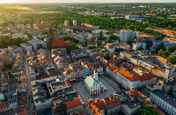 Centrum Gliwic z rynkiem