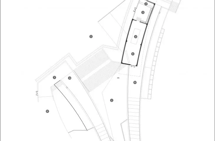 Viewing platform over the cliffs of the Grand Canyon of the Nujiang River - plan  