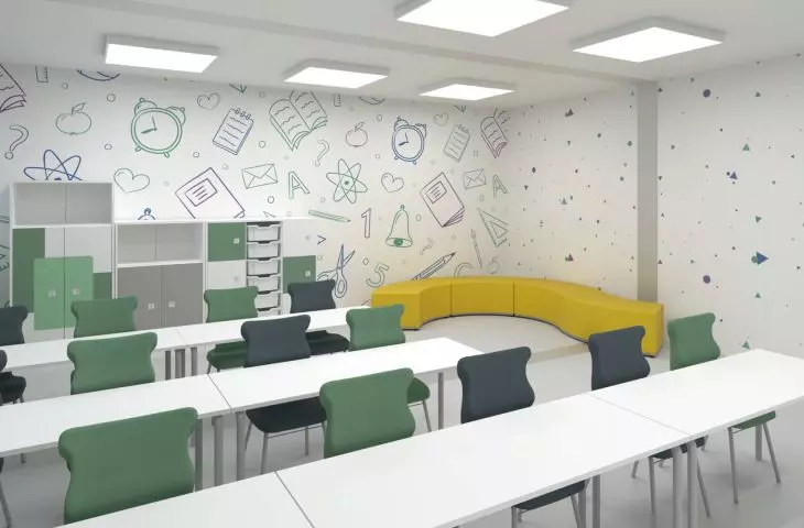 A school made of containers in the village of Zelazno in Kotlina Klodzka