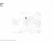Detailed architectural site plan with the central building highlighted