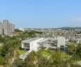 Sorol Art Museum - bird's eye view of the building and Gangneung city 