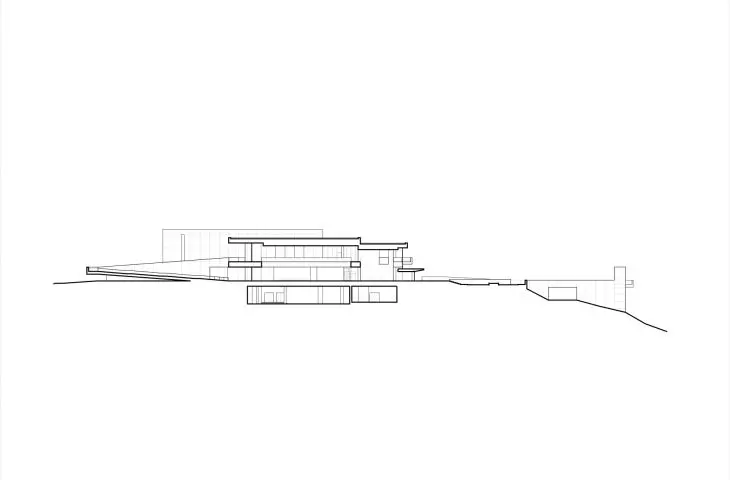 Sorol art museum - longitudinal cross-section 