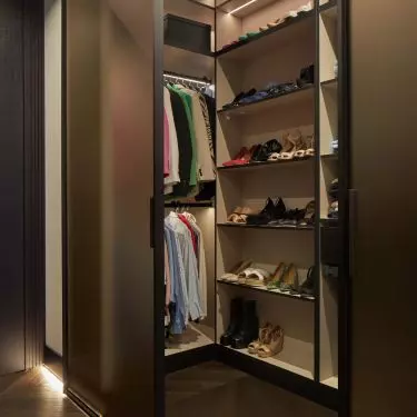 The apartment has room for a closet