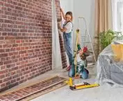 Brick in the apartment
