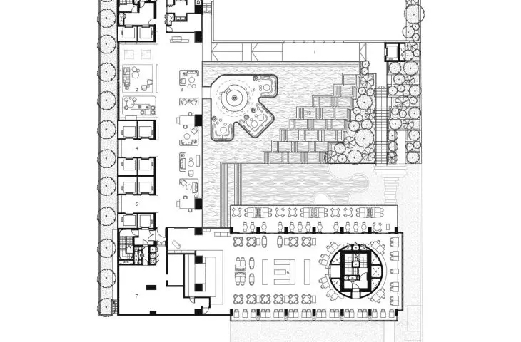 Hotel Pan Pacific Orchard w Singapurze — plan drugiego piętra