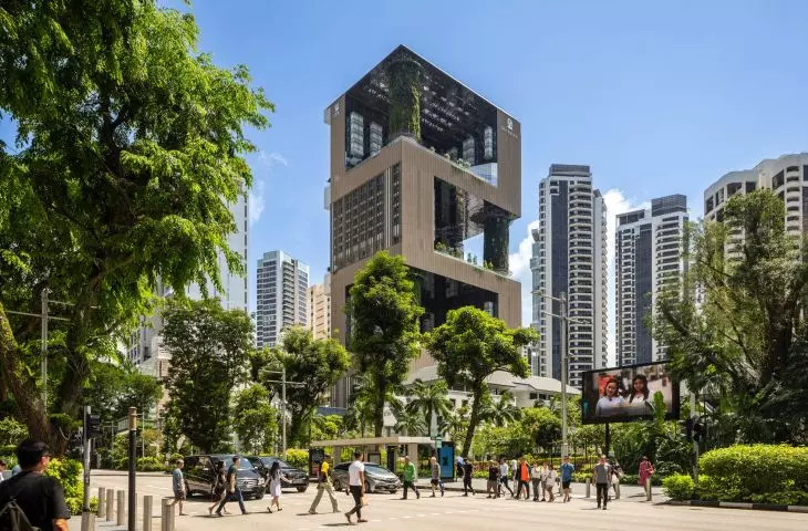 Hotel Pan Pacific Orchard w Singapurze — widok od strony ulicy 