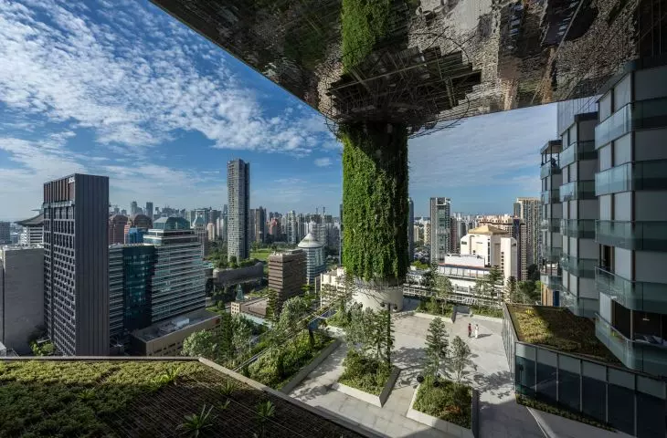 Hotel Pan Pacific Orchard w Singapurze — taras leśny 