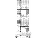 Hotel Pan Pacific Orchard w Singapurze — przekrój poprzeczny 