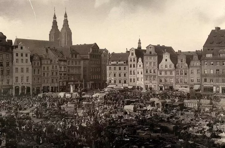New Market Square in Wroclaw in 1890