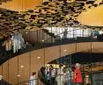 House of Hungarian Music in Budapest - the building's canopy consists of more than 30,000 leaf-shaped decorative elements suspended from the ceiling