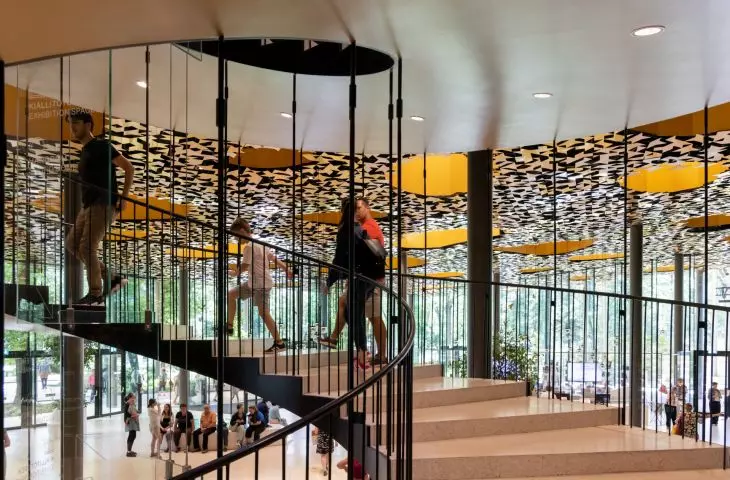 The House of Hungarian Music in Budapest is divided into three levels 