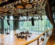 House of Hungarian Music in Budapest - the zigzag-shaped wall allows sound to reflect and disperse from the glazed surface, leading to a homogeneous sound