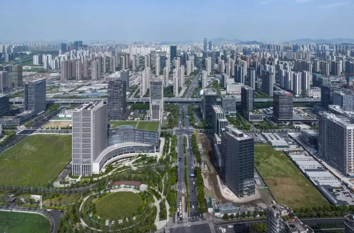 Uniview headquarters in Hangzhou - bird's eye view