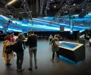 The Digitization House in Tulln has a room with an LED screen that surrounds the room in 360°, providing visitors with an immersive experience