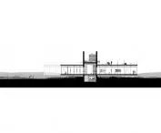 House of Dialogue, cross section B-B