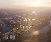 The Alisher Navoi Institute for International Scientific Research in Tashkent - visualizing a bird's eye view of the center 