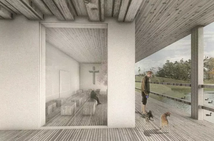 terrace and chapel