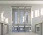 sculptures in the auditorium