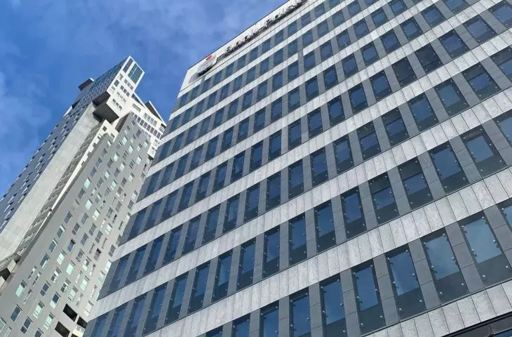 The office part, which was built in the first phase of the project