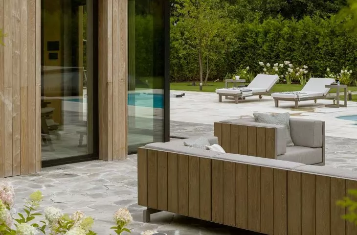 Stone flooring was used both inside and outside